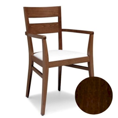 Jídelní židle s područkou K6 tmavě hnědá